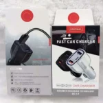 Type C Quick Auto Adapter with Dual USB Ports for iPhone, Samsung and Android